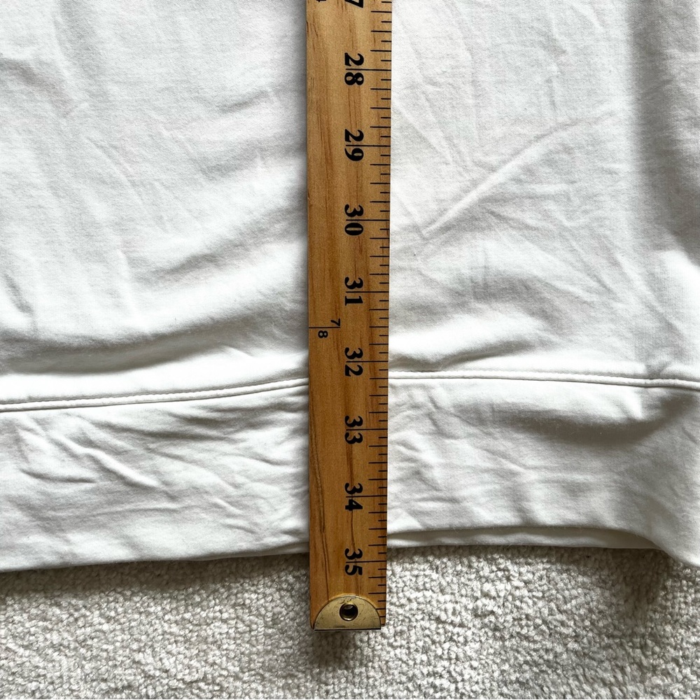 ATHLETA Soft White Short Sleeve Cocoon Comfy Shirt Dress Size XL Athleisure - Picture 11 of 12